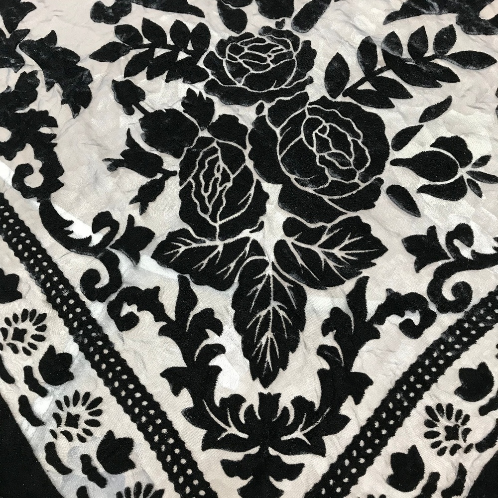Velvet Burnout Square Wrap